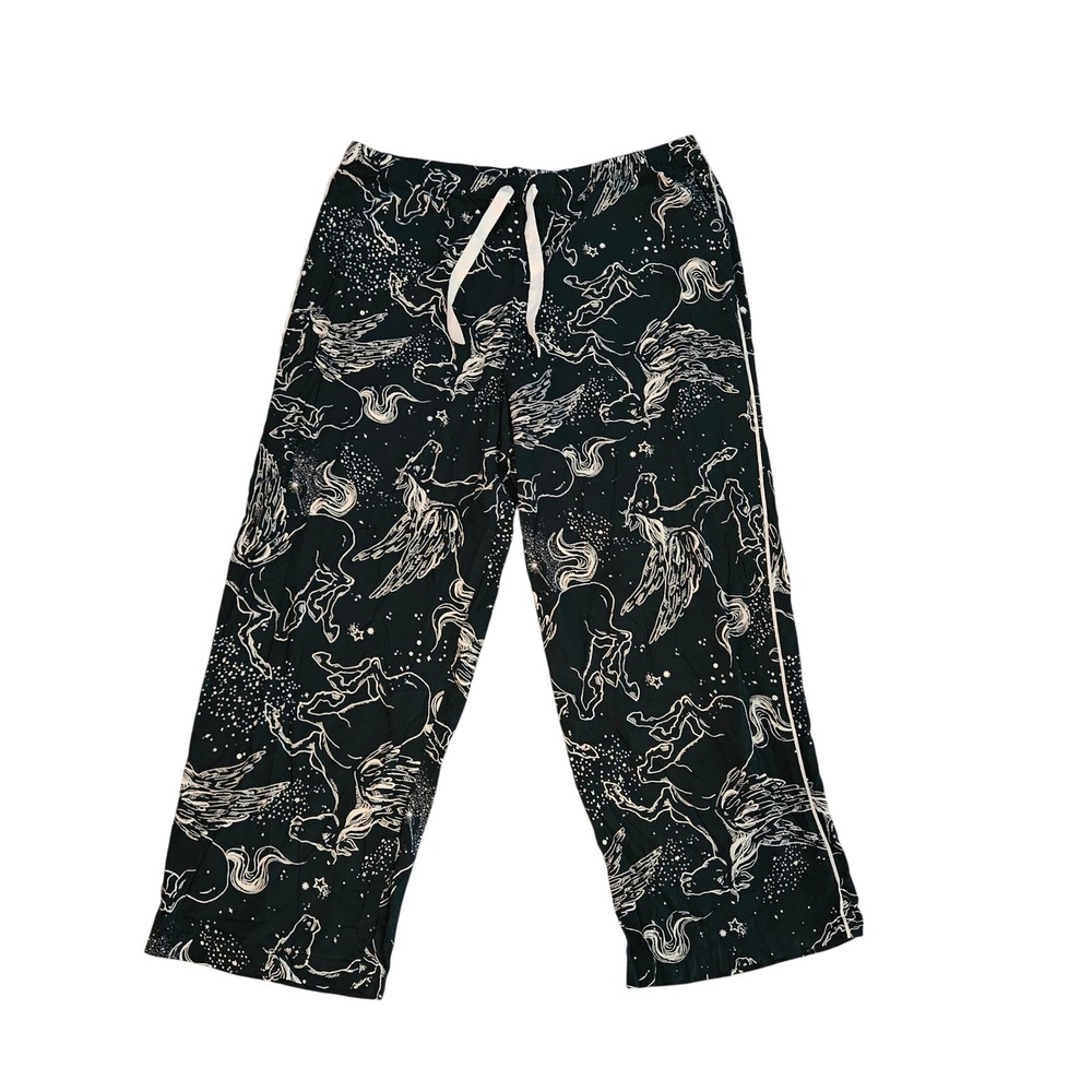 Victorias Secret Pegasus Celestial Pajama Pants Navy Blue Star Print XXL Regular